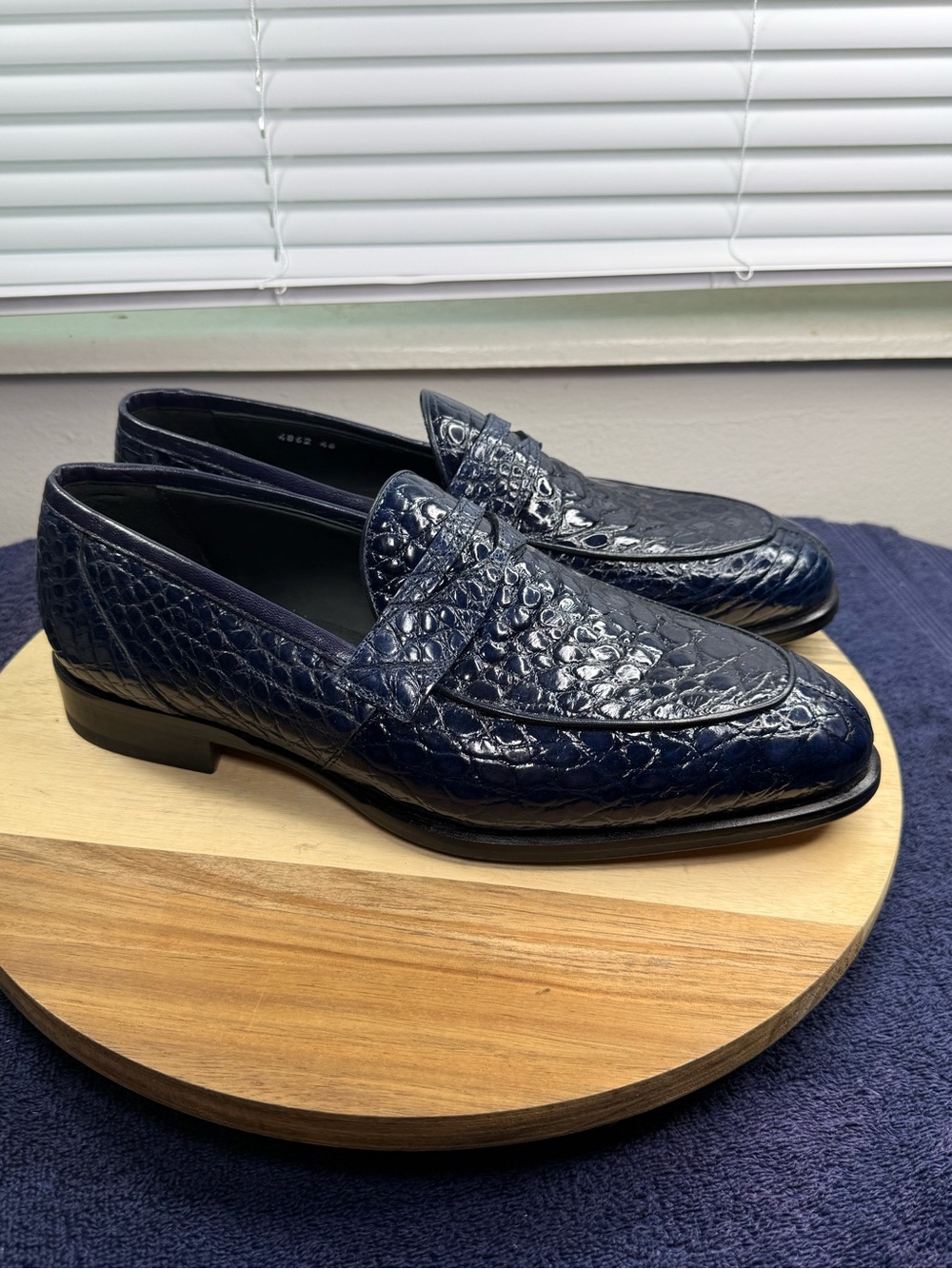 Mauri Made In Italy Genuine Alligator Penny Loafers (Men’s 11.5 Extra Wide)